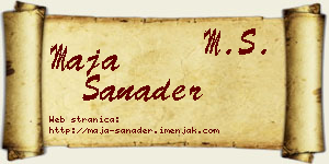 Maja Sanader vizit kartica